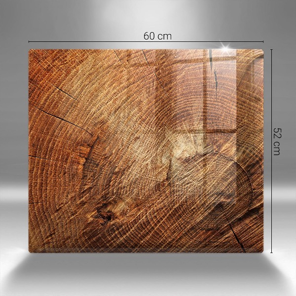 Posavaso de vidrio para velas Anillos de madera de los árboles