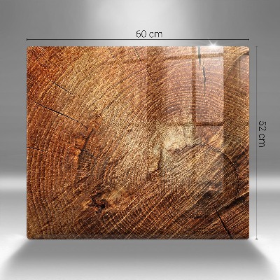 Posavaso de vidrio para velas Anillos de madera de los árboles