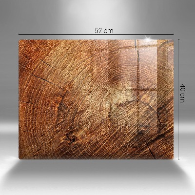 Posavaso de vidrio para velas Anillos de madera de los árboles