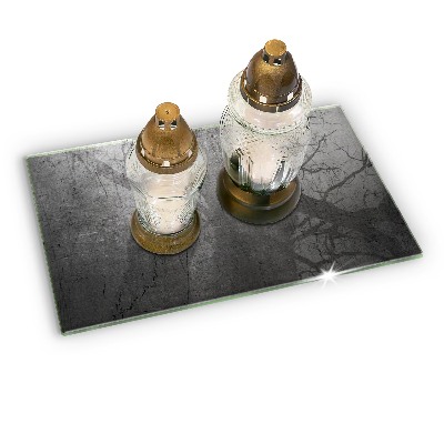 Posavaso de vidrio para velas Textura de metal