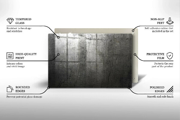 Posavaso de vidrio para velas Textura de metal