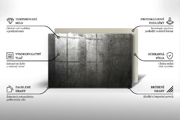 Posavaso de vidrio para velas Textura de metal