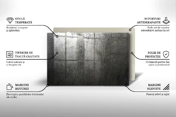 Posavaso de vidrio para velas Textura de metal