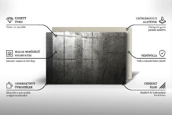 Posavaso de vidrio para velas Textura de metal