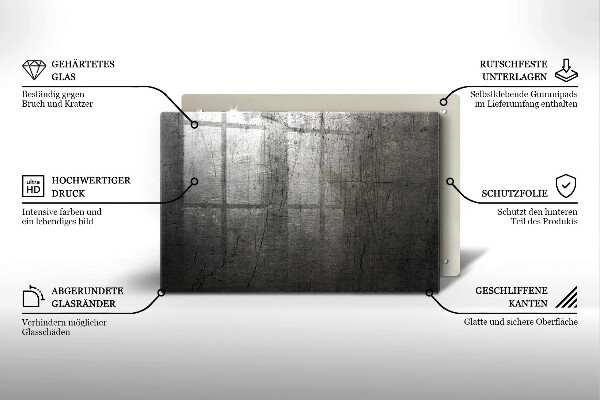 Posavaso de vidrio para velas Textura de metal