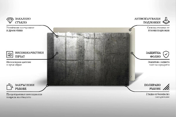 Posavaso de vidrio para velas Textura de metal