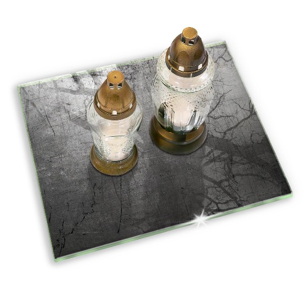 Posavaso de vidrio para velas Textura de metal