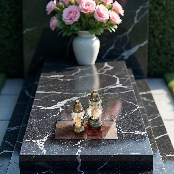 Posavaso de vidrio para velas funerarias Textura de tablón de madera