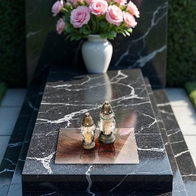 Posavaso de vidrio para velas funerarias Textura de tablón de madera