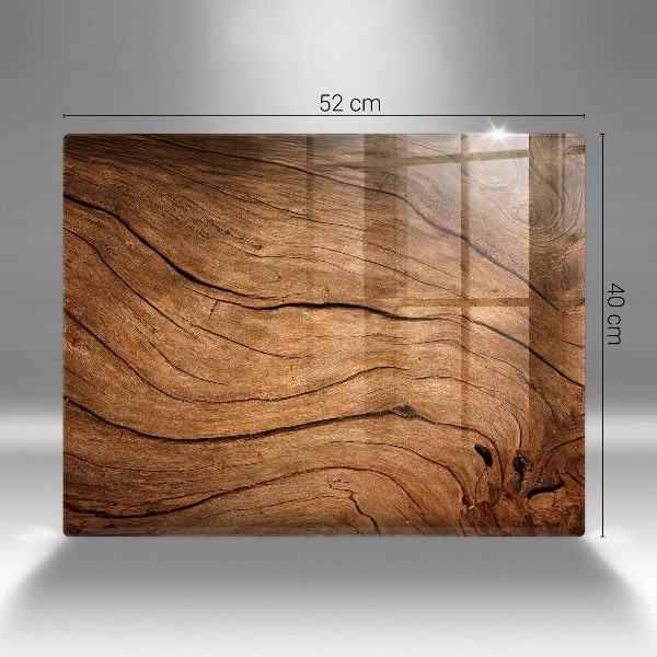 Posavaso de vidrio para velas funerarias Textura de tablón de madera