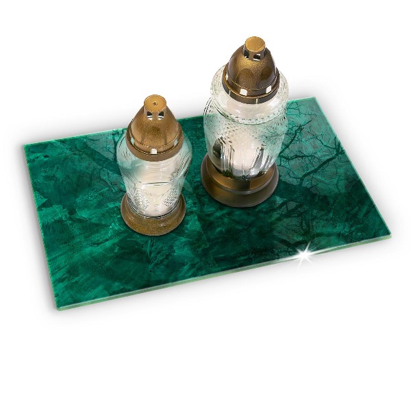 Posavaso de cristal para velas funerarias Textura de fondo de piedra