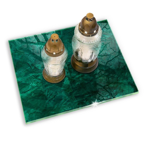 Posavaso de cristal para velas funerarias Textura de fondo de piedra