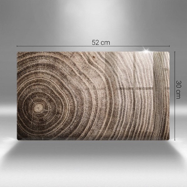 Posavaso de vidrio para velas Anillos de madera de los árboles