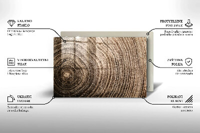 Posavaso de vidrio para velas Anillos de madera de los árboles