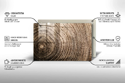 Posavaso de vidrio para velas Anillos de madera de los árboles
