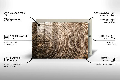 Posavaso de vidrio para velas Anillos de madera de los árboles