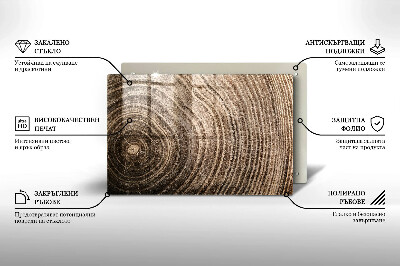 Posavaso de vidrio para velas Anillos de madera de los árboles