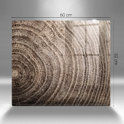 Posavaso de vidrio para velas Anillos de madera de los árboles