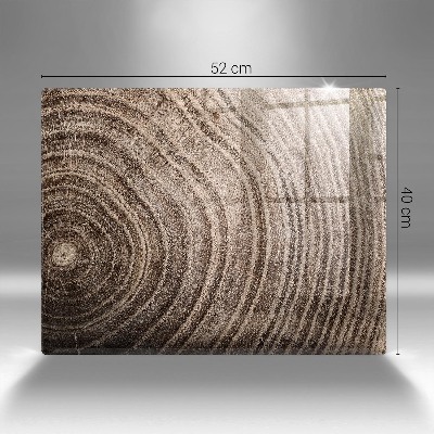 Posavaso de vidrio para velas Anillos de madera de los árboles