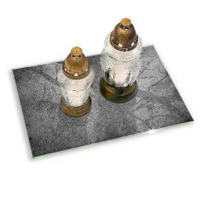 Posavaso de vidrio para velas funerarias Textura de piedra de hormigón