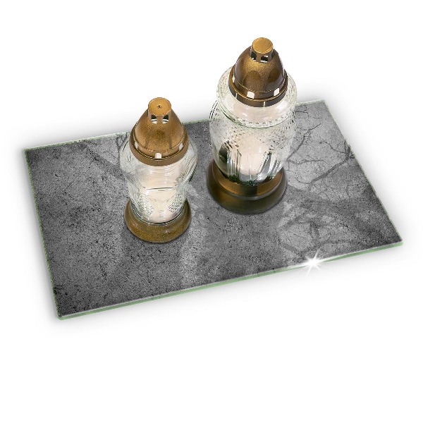 Posavaso de vidrio para velas funerarias Textura de piedra de hormigón