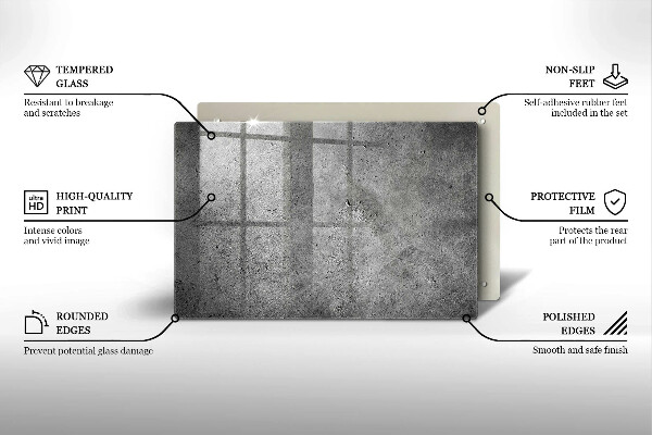 Posavaso de vidrio para velas funerarias Textura de piedra de hormigón