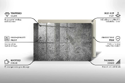 Posavaso de vidrio para velas funerarias Textura de piedra de hormigón
