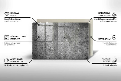 Posavaso de vidrio para velas funerarias Textura de piedra de hormigón