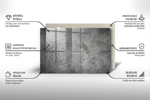 Posavaso de vidrio para velas funerarias Textura de piedra de hormigón
