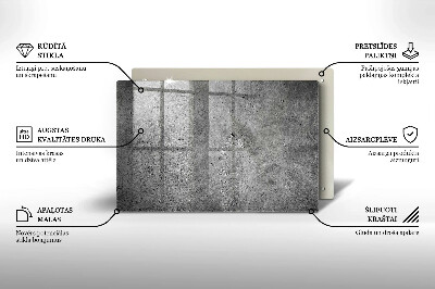 Posavaso de vidrio para velas funerarias Textura de piedra de hormigón