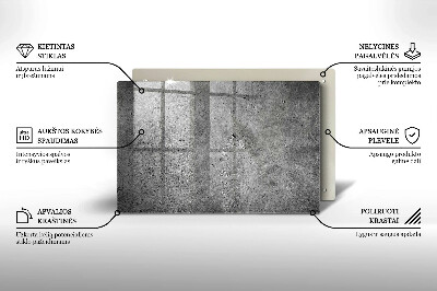 Posavaso de vidrio para velas funerarias Textura de piedra de hormigón