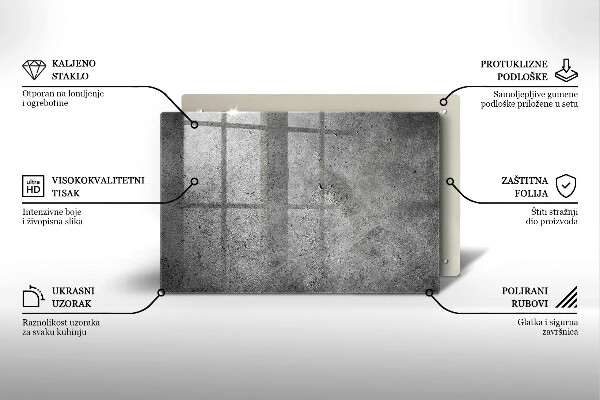 Posavaso de vidrio para velas funerarias Textura de piedra de hormigón