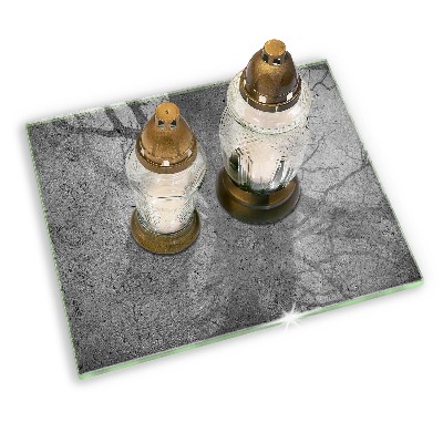 Posavaso de vidrio para velas funerarias Textura de piedra de hormigón