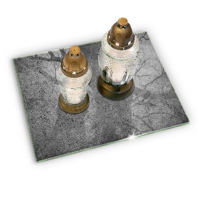 Posavaso de vidrio para velas funerarias Textura de piedra de hormigón