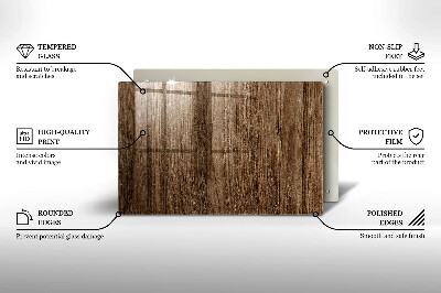 Posavaso de vidrio para velas Textura de madera