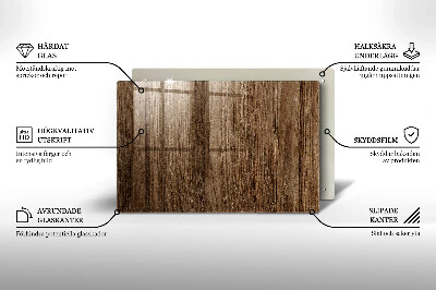 Posavaso de vidrio para velas Textura de madera