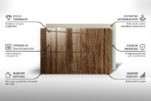 Posavaso de vidrio para velas Textura de madera