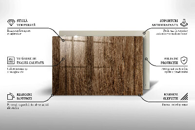 Posavaso de vidrio para velas Textura de madera