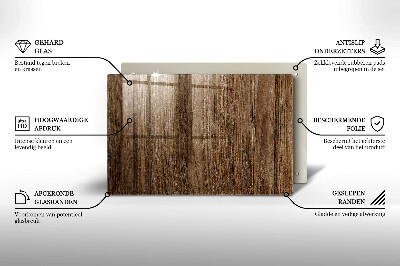 Posavaso de vidrio para velas Textura de madera