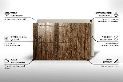 Posavaso de vidrio para velas Textura de madera