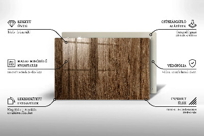 Posavaso de vidrio para velas Textura de madera