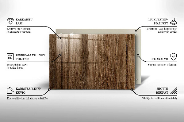 Posavaso de vidrio para velas Textura de madera