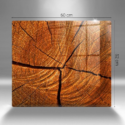 Posavaso de vidrio para velas funerarias Estructura del tronco de madera