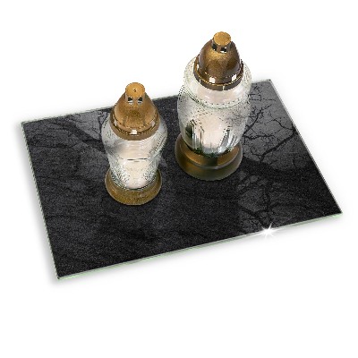 Posavaso de vidrio para velas Textura de piedra