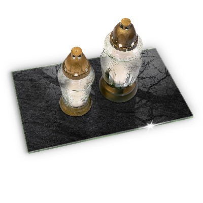 Posavaso de vidrio para velas Textura de piedra