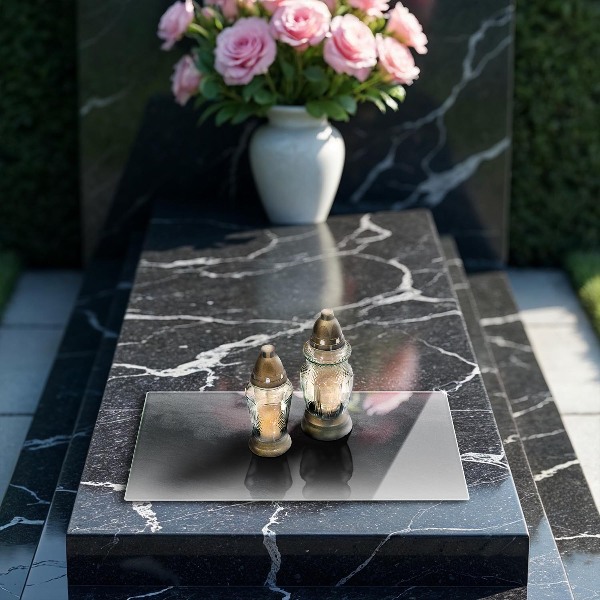 Posavaso de vidrio para velas Textura de piedra