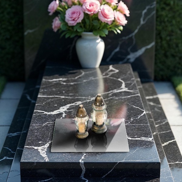 Posavaso de vidrio para velas Textura de piedra