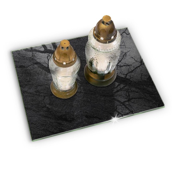 Posavaso de vidrio para velas Textura de piedra