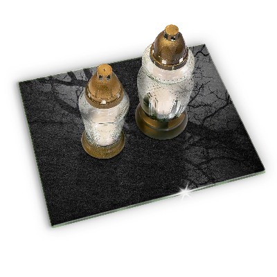 Posavaso de vidrio para velas funerarias Textura de roca