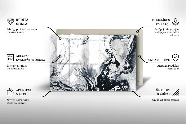 Posavaso de cristal para velas funerarias Abstracción de tinta